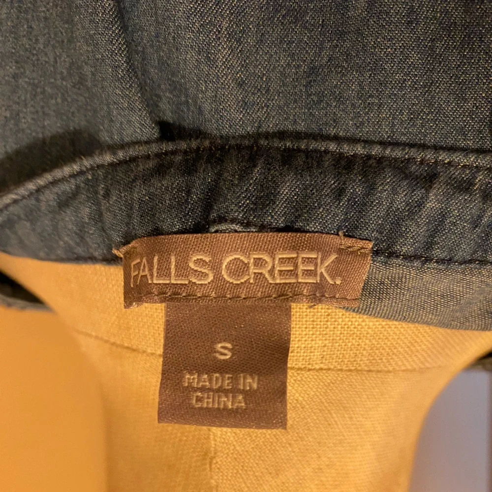 Falls Creek denim Navy Embroidered Blouse - Picture 9 of 11